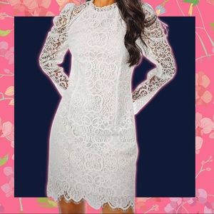 NWT Lilly Pulitzer White Lace Dress Sz 16